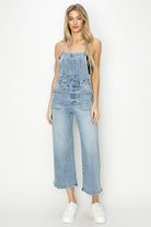 SHANNON CROP STRAIGHT OVERALLS S-XL - West End Boutique