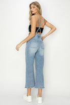 SHANNON CROP STRAIGHT OVERALLS S-XL - West End Boutique