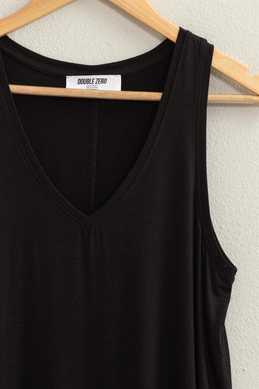 SHELIA V NECK TANK TOP - West End Boutique