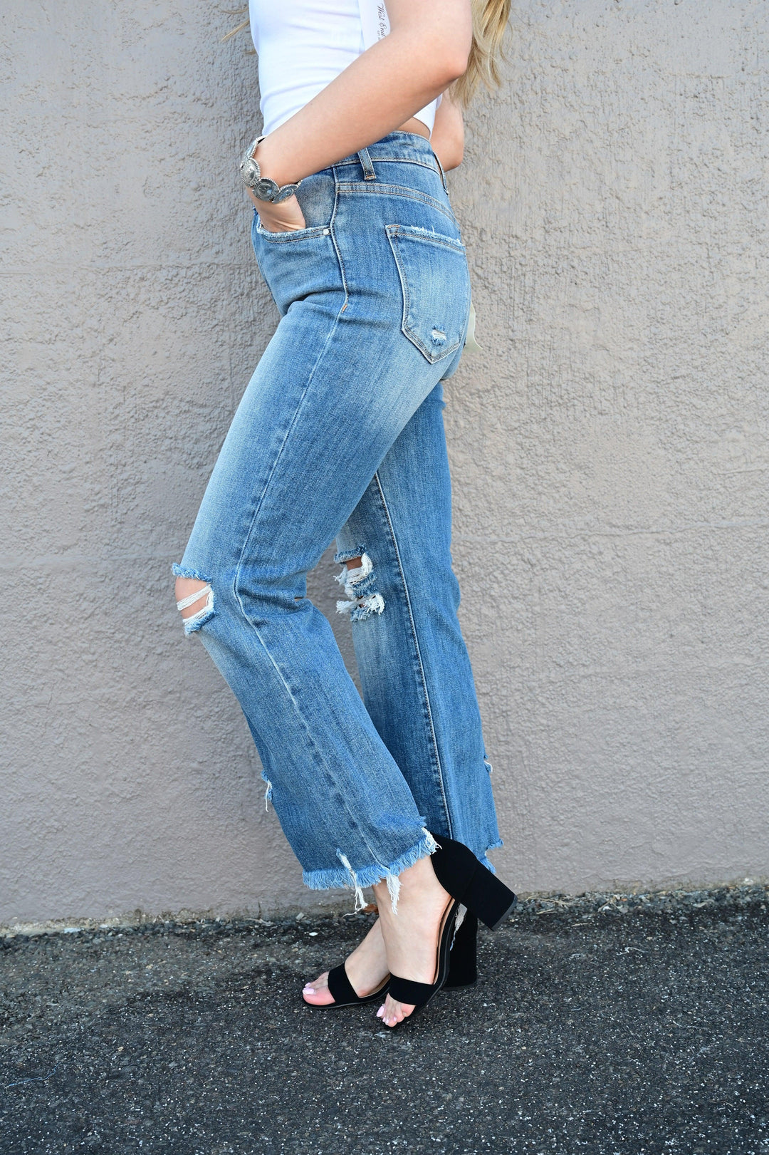 Summer Nights High Rise Straight Jeans - West End Boutique