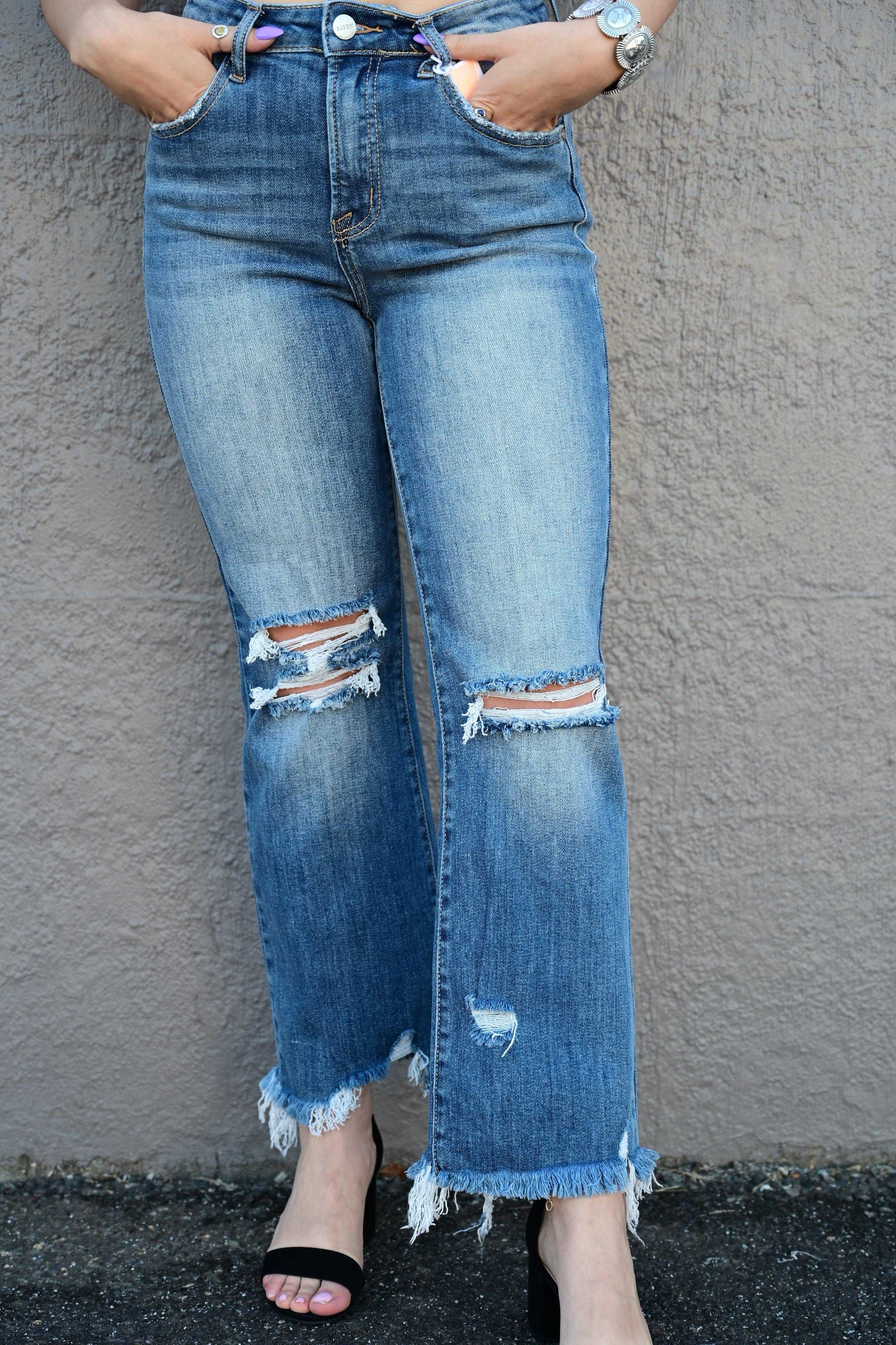 Summer Nights High Rise Straight Jeans - West End Boutique