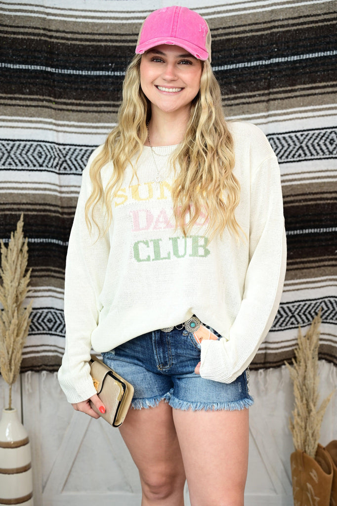 SUNNY DAYS CLUB SWEATER - West End Boutique
