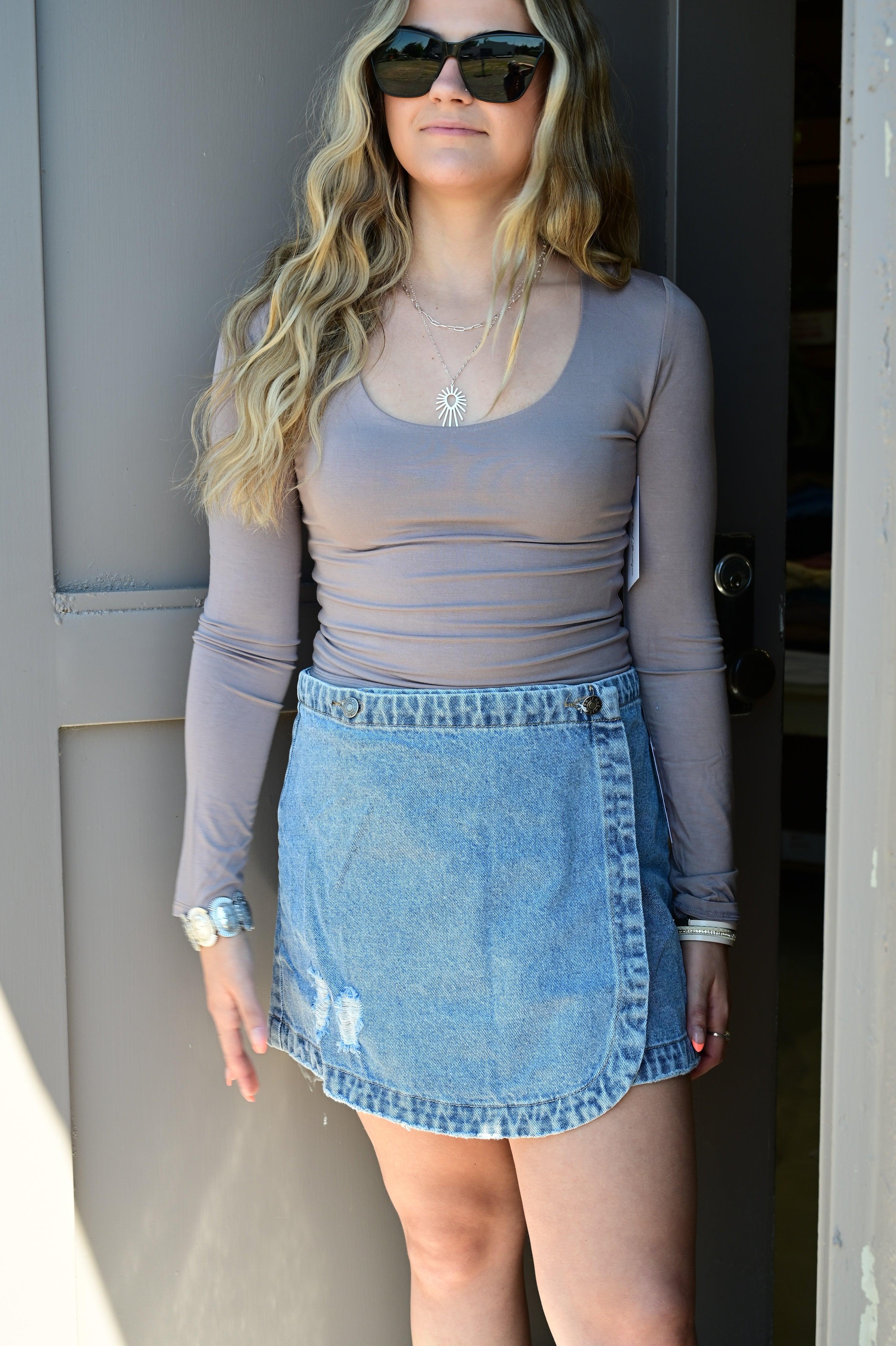 Taylor Denim Skirt - West End Boutique