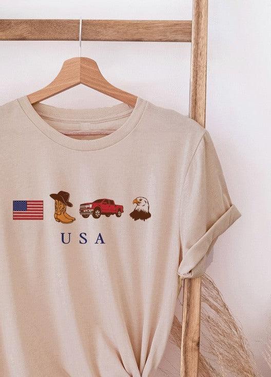 USA Graphic T-shirt S-XL - West End Boutique