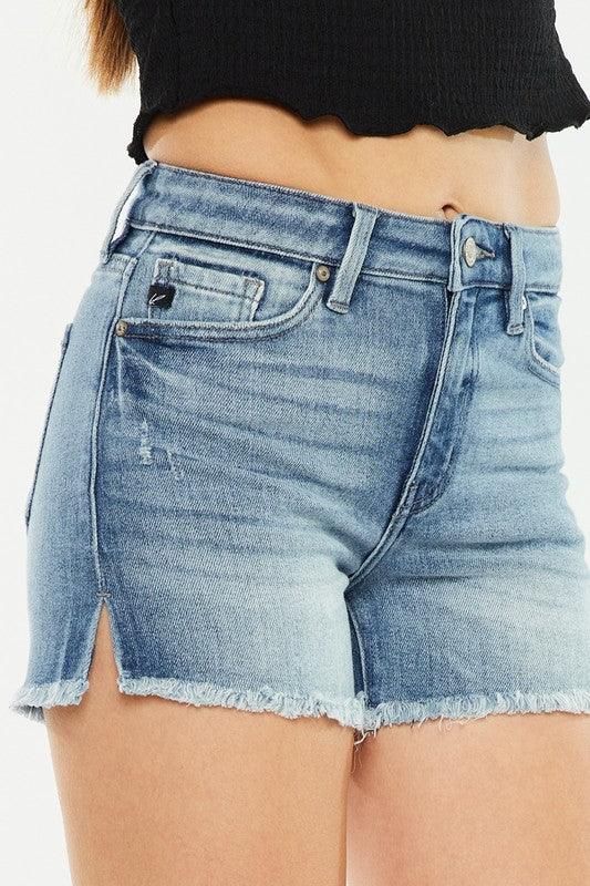 VERONICA HIGH RISE DENIM SHORTS JEANS S-XL - West End Boutique