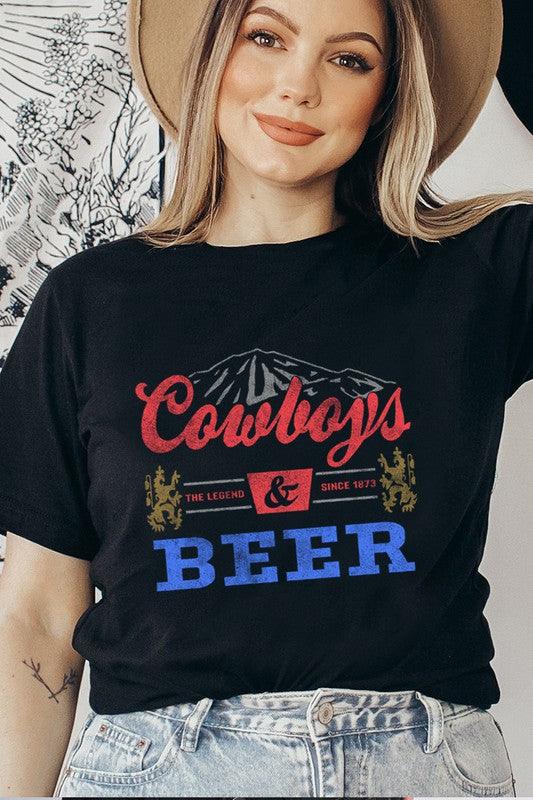 Vintage Cowboys Beer Graphic Tee S-3XL - West End Boutique