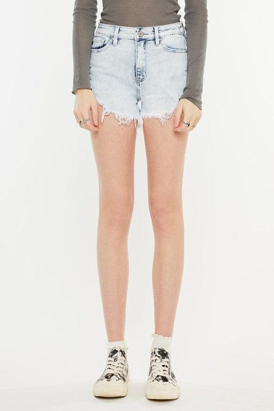 WENDY HIGH RISE FRAY HEM SHORTS S-XL - West End Boutique