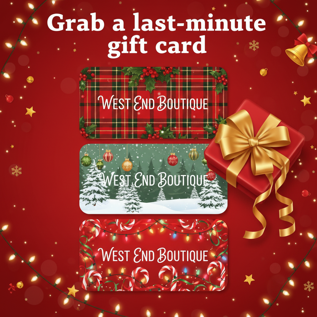 West End Boutique Christmas Gift Card Post