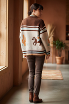 Western horse sweater on model - another option