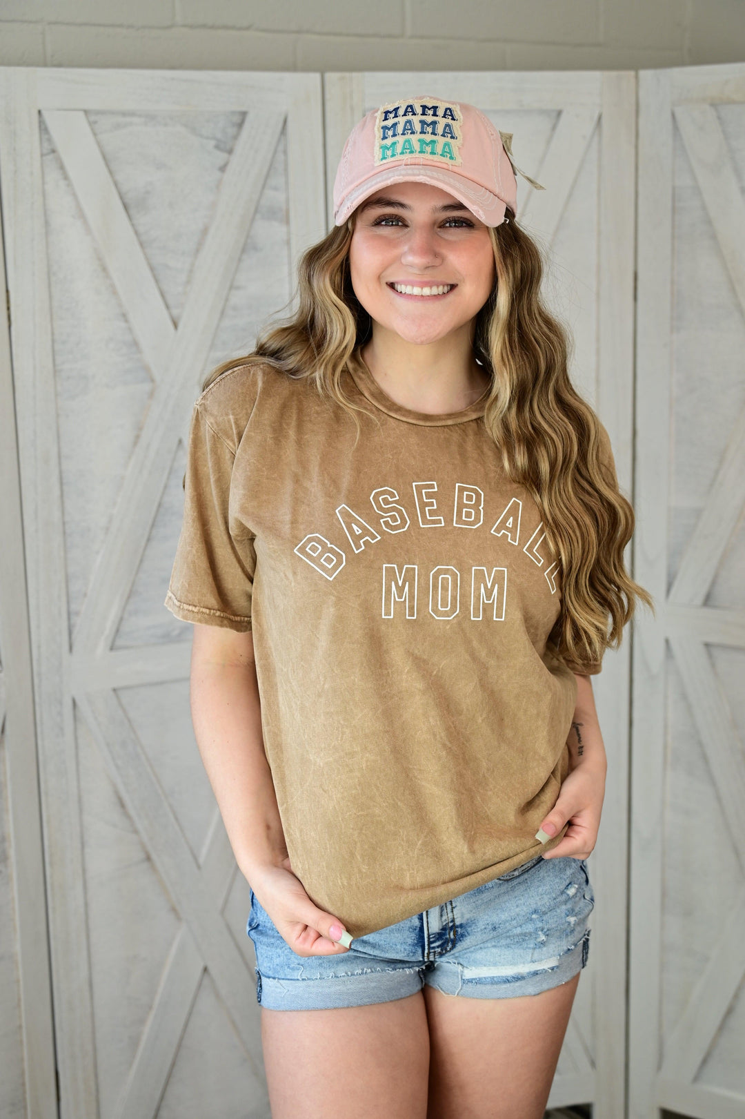 BASEBALL MOM Mineral Graphic Top S-XL (FINAL SALE) - West End Boutique
