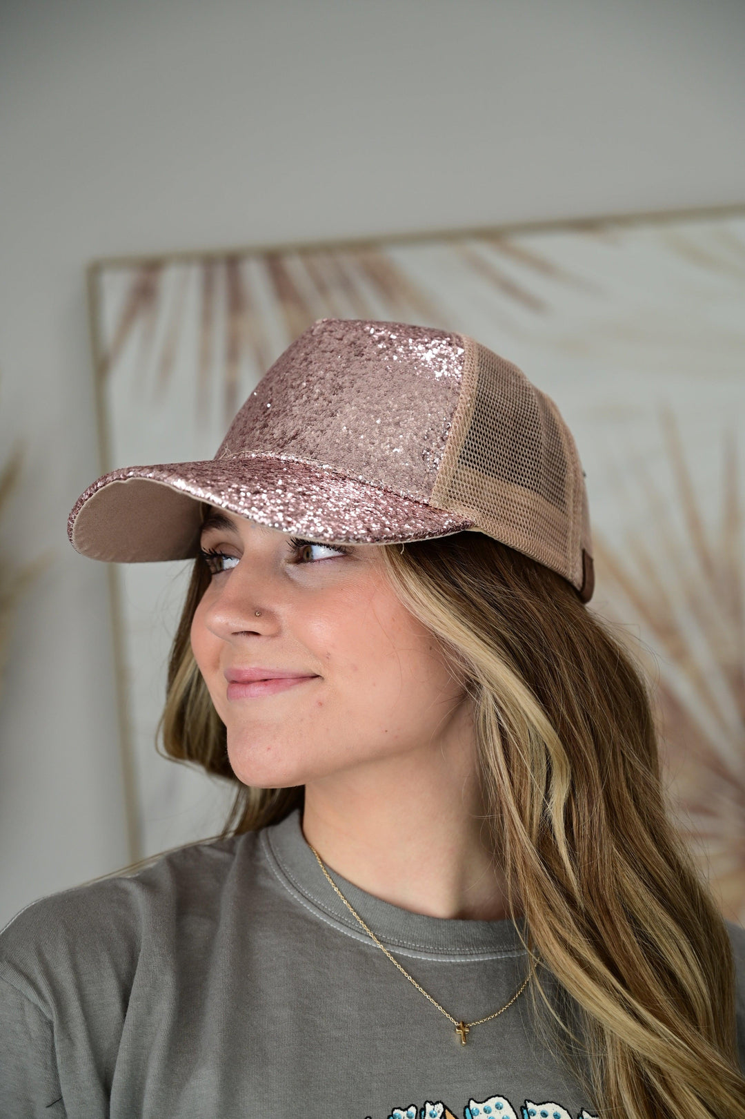 CC GLITTER TRUCKER CAP - West End Boutique