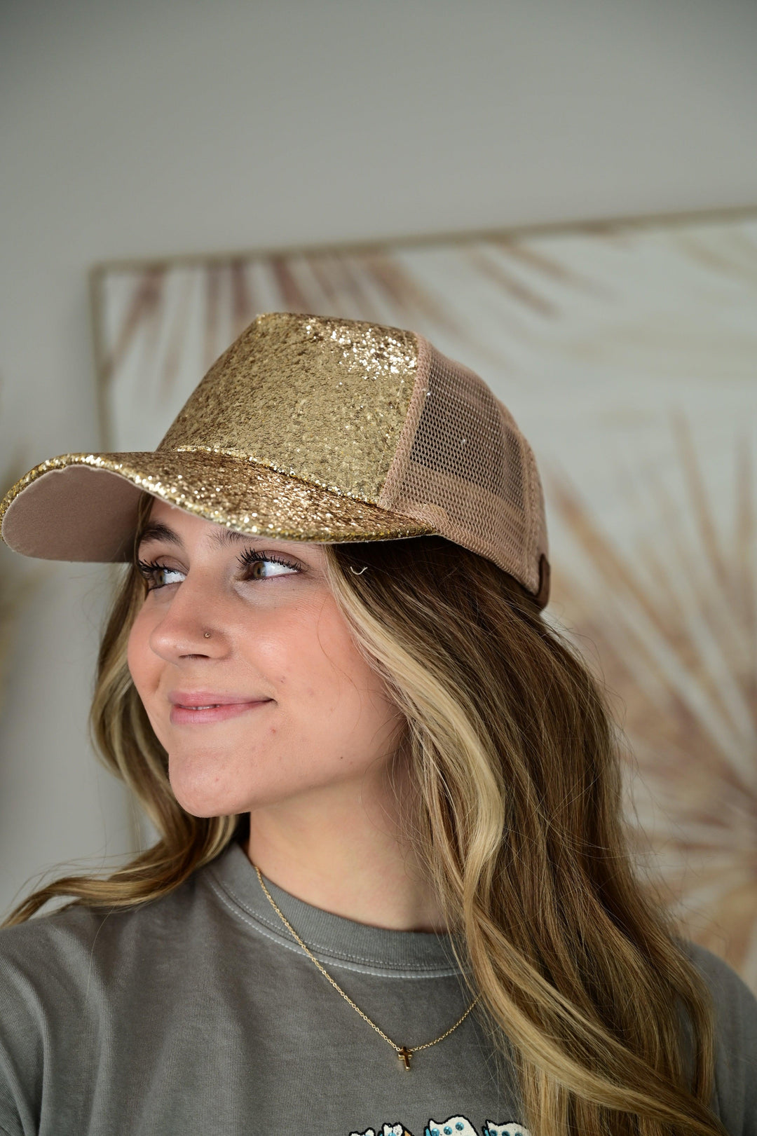 CC GLITTER TRUCKER CAP - West End Boutique